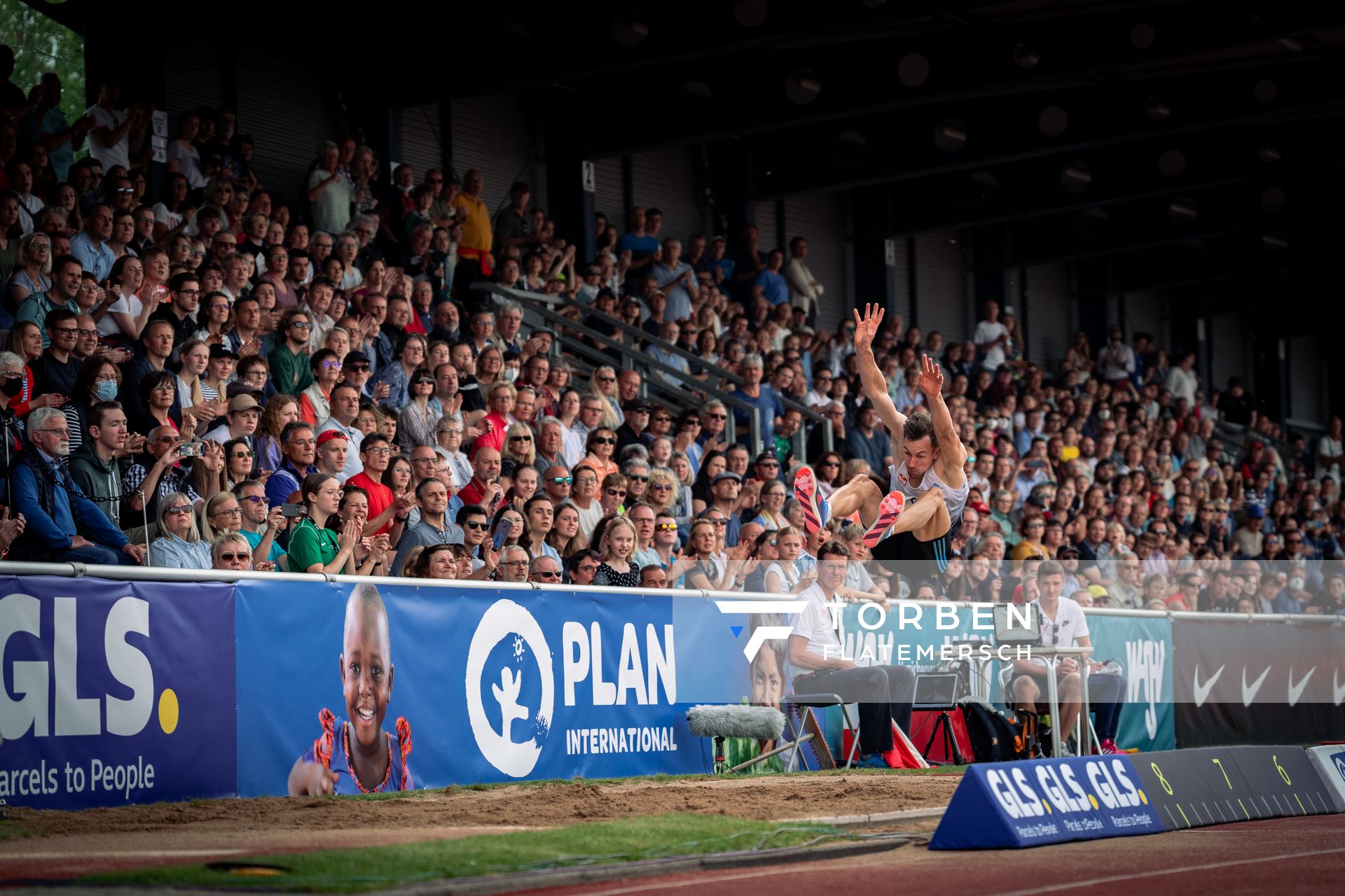 Niklas Kaul (USC Mainz) im Weitsprung am 07.05.2022 beim Stadtwerke Ratingen Mehrkampf-Meeting 2022 in Ratingen
